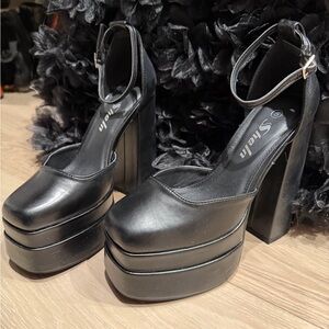 Shein Black Platform Heels